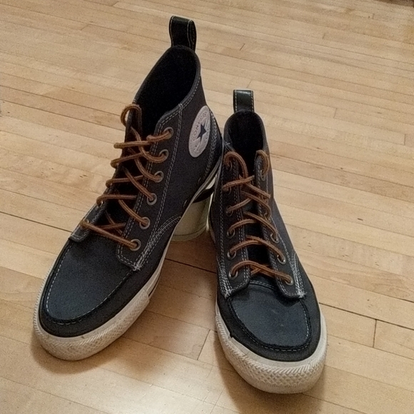 blue leather converse mens